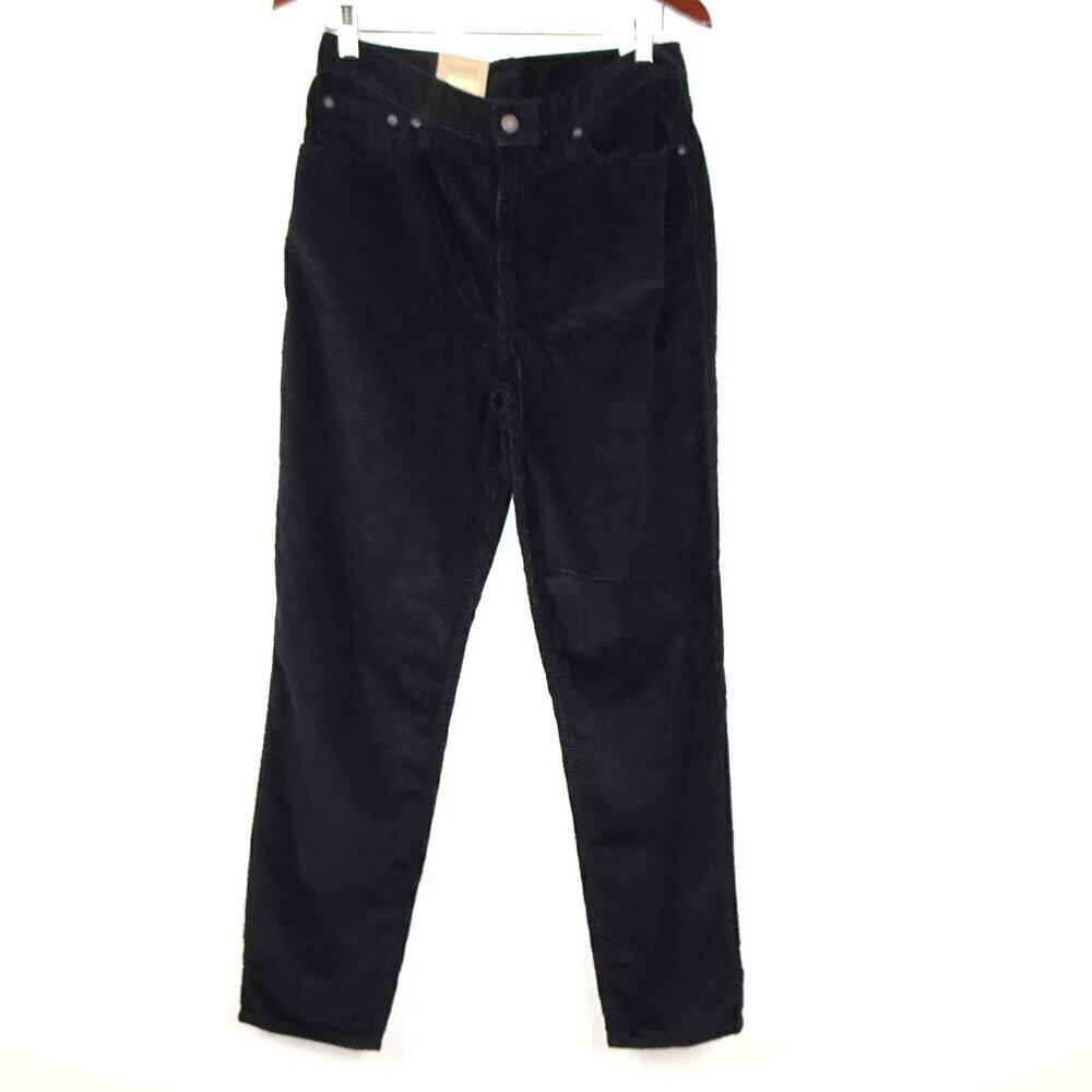 Levi's Corduroy Pants Mom Jeans Women's Size 29x30 Black Cords 1980's